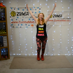 online zumba, toning an gold classes with maddi