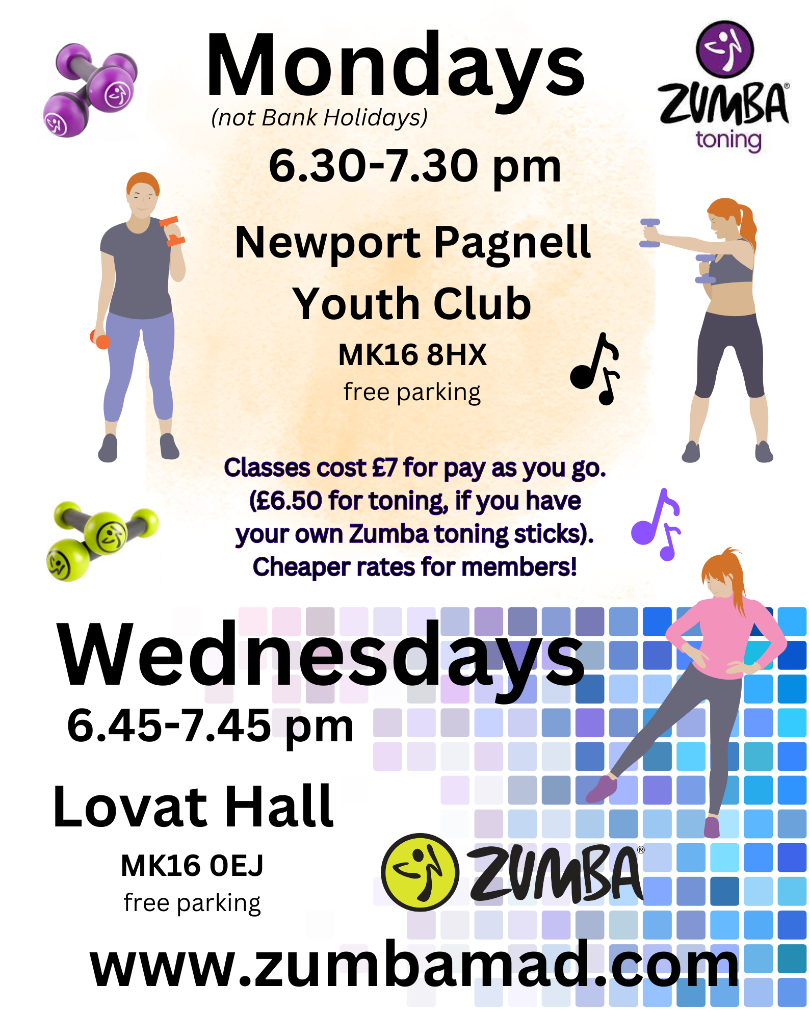zumba classes in 2024, zumba gold and zumba toning